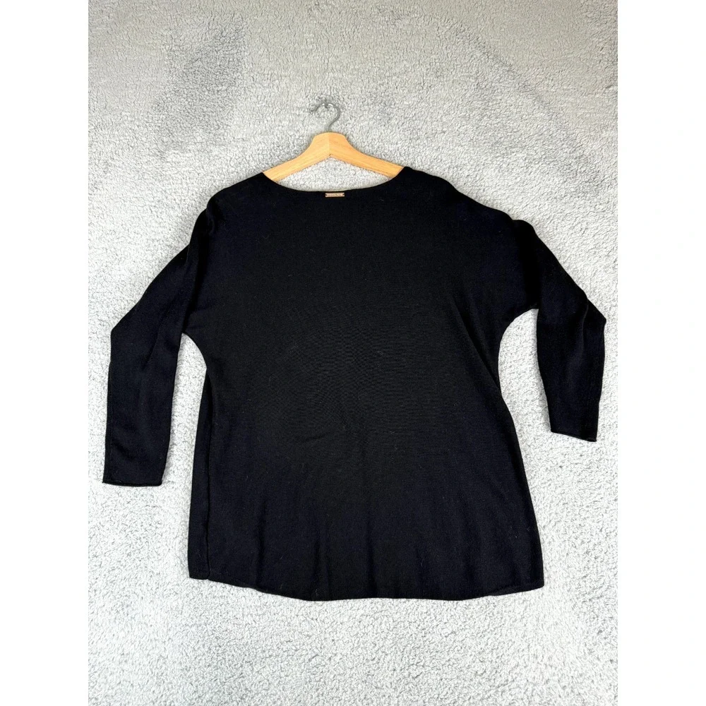 Michael Kors MMK Classic Sweater Womens Medium Black‎ Lightweight Knit Corpcore